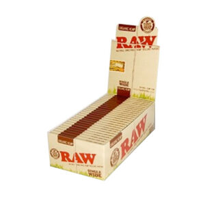 RAW Organic Unrefined Rolling Paper 70mm Single Wide Hemp Papers