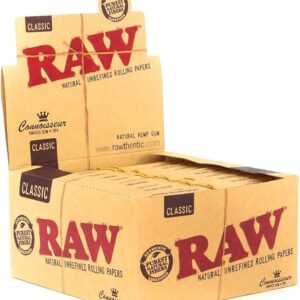 RAW CONNOISSEUR KING SIZE SLIM CLASSIC ROLLING PAPERS 24/BOX