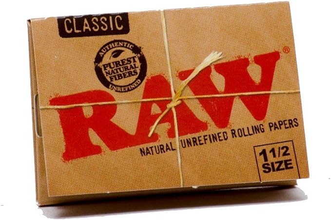 RAW NATURAL UNREFINED ROLLING PAPERS 11/2 SIZE CLASSIC 25CT/BOX - Image 2