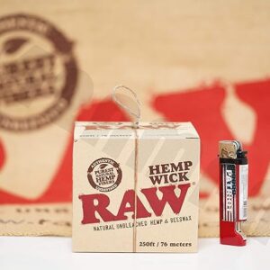 RAW HEMP WICK & BEESWAX 250FT/76M