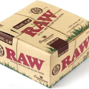 RAW CONNOISSEUR KING SIZE SLIM ORGANIC HEMP ROLLING PAPERS 24CT/BOX