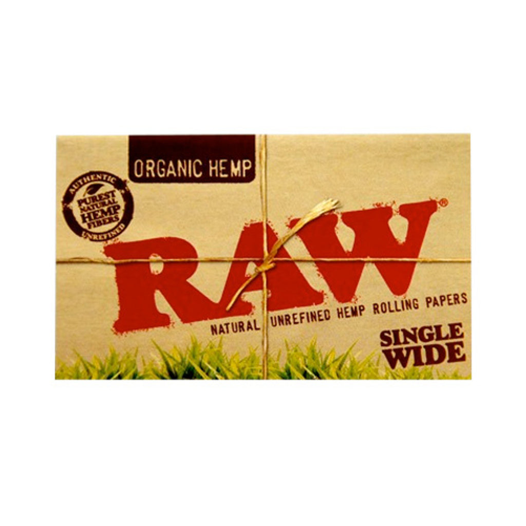 RAW Organic Unrefined Rolling Paper 70mm Single Wide Hemp Papers - Image 2