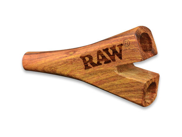 RAW Double Barrel Wooden Cigarette Holder 3.15" - Image 2