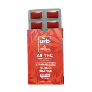 Urb Blood Orange Delta 9 THC Vegan Gummies