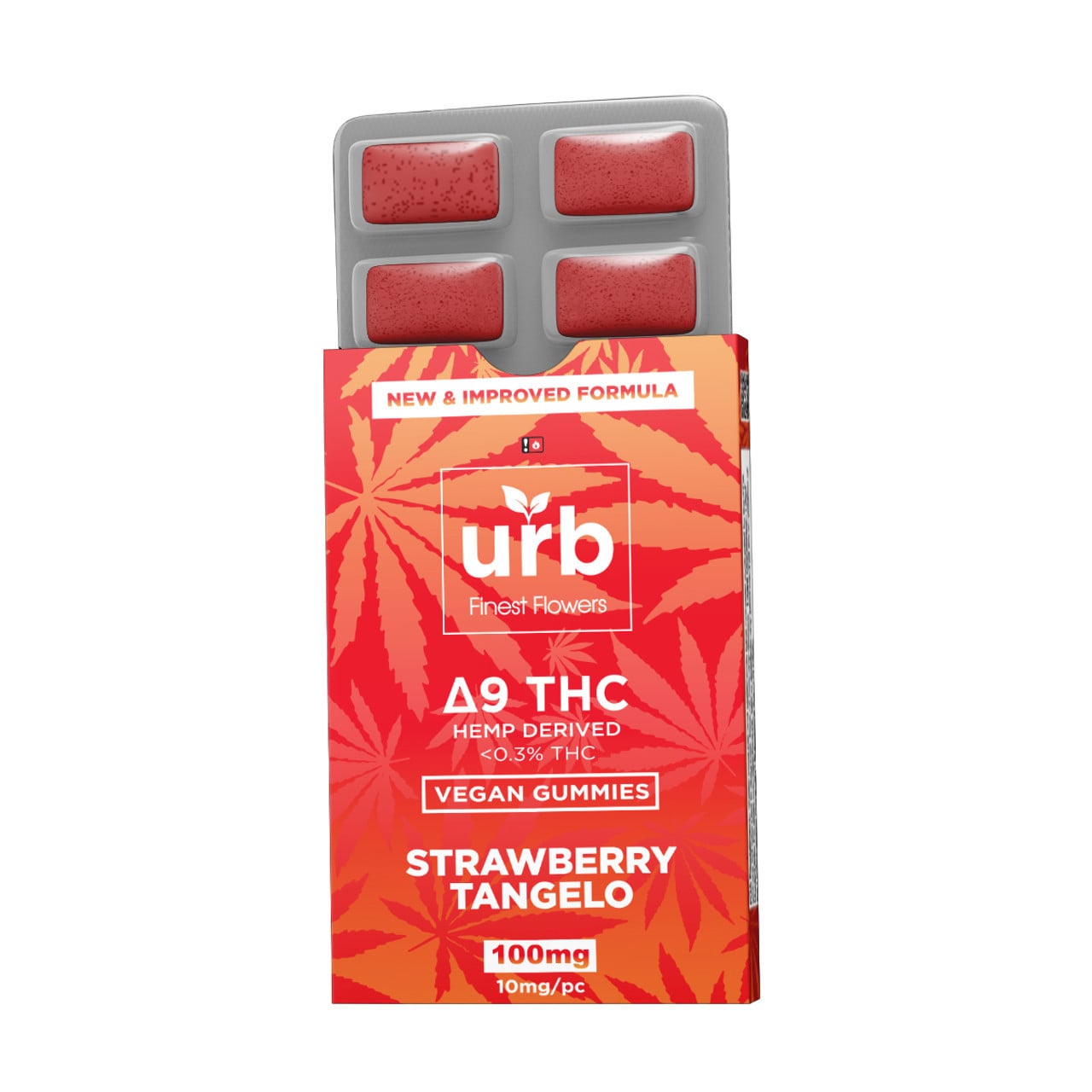 Urb_Hemp_Delta_9_THC_Blister_Pack_Gummies_Strawberry_Tangelo_100mg_10ct